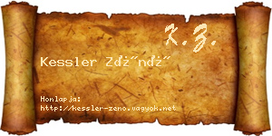 Kessler Zénó névjegykártya